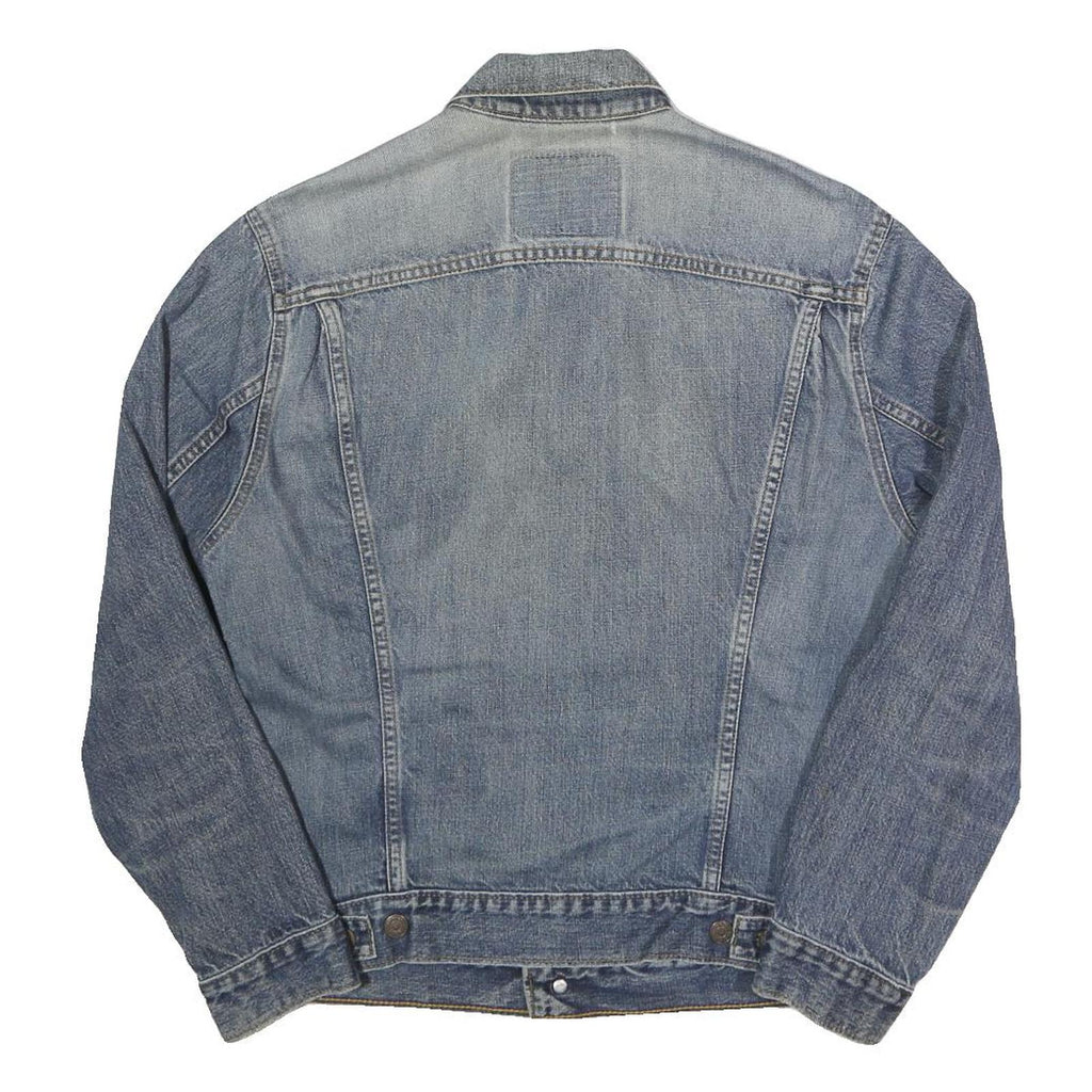 LEVI'S Mens Blue Denim Jacket S Cotton Button Closure Classic Fit Plain