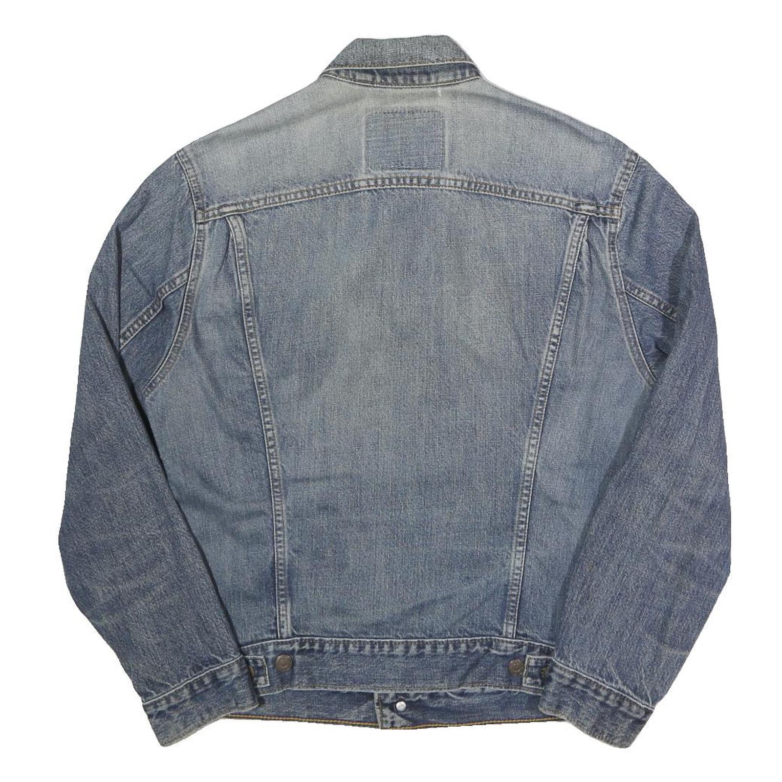 LEVI'S Mens Blue Denim Jacket S Cotton Button Closure Classic Fit Plain