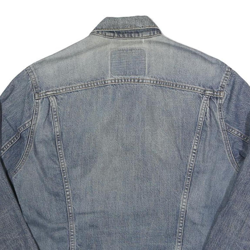 LEVI'S Mens Blue Denim Jacket S Cotton Button Closure Classic Fit Plain
