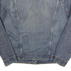 LEVI'S Mens Blue Denim Jacket S Cotton Button Closure Classic Fit Plain