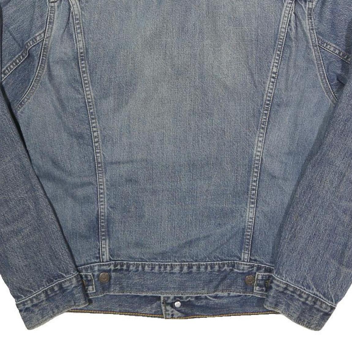 LEVI'S Mens Blue Denim Jacket S Cotton Button Closure Classic Fit Plain