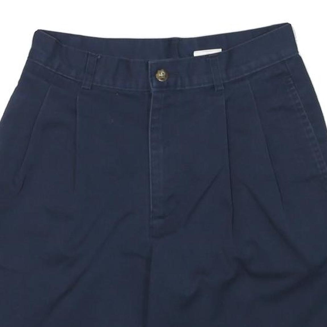 IZOD Womens Shorts Navy Blue Casual S W25 Cotton Blend Pleated