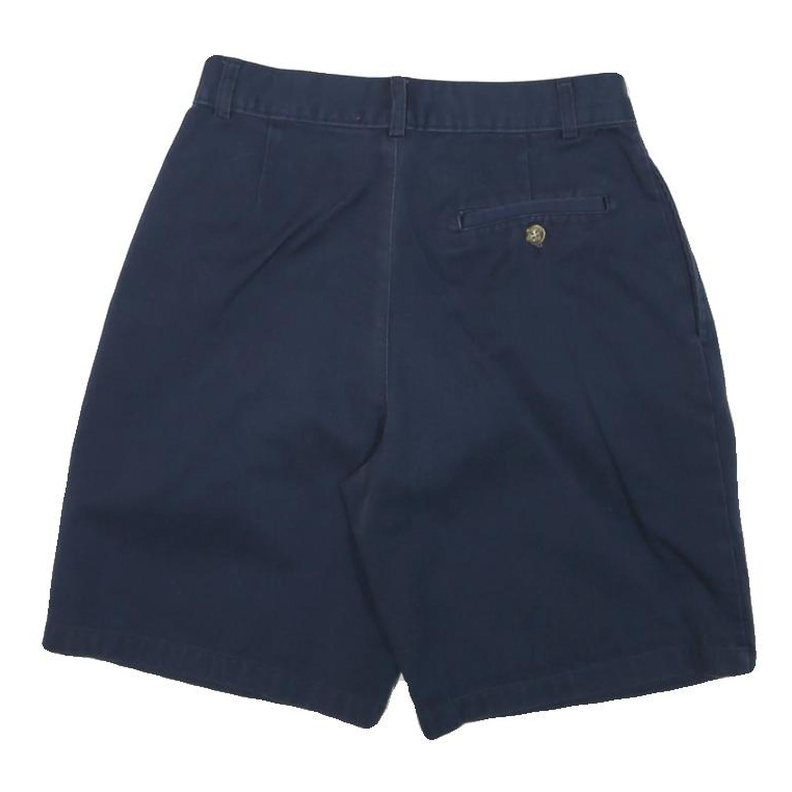 IZOD Womens Shorts Navy Blue Casual S W25 Cotton Blend Pleated