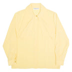 SOLANGE MONDOR Womens Blouse Shirt Yellow High Neck Long Sleeve 90s L