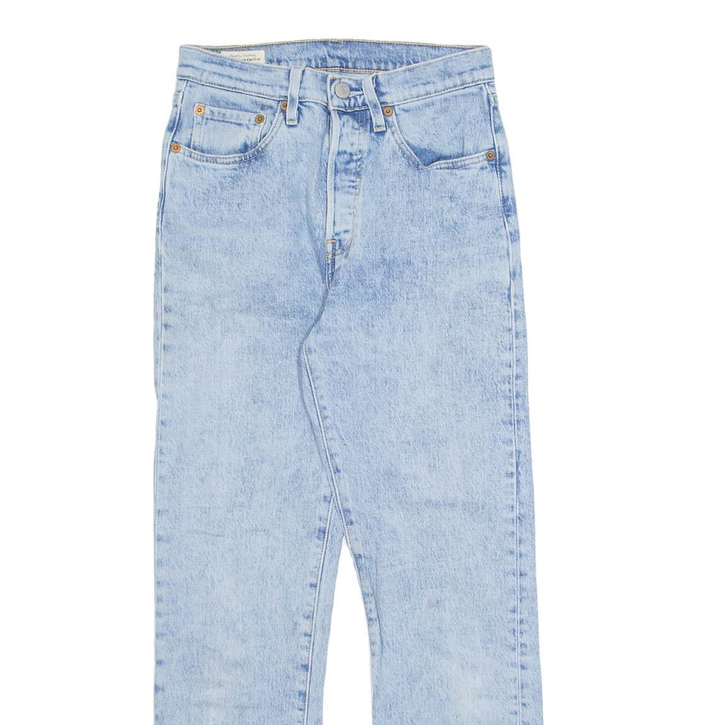 LEVI'S 501 BIG E Jeans Womens Blue Regular Straight Acid Wash W24 L28