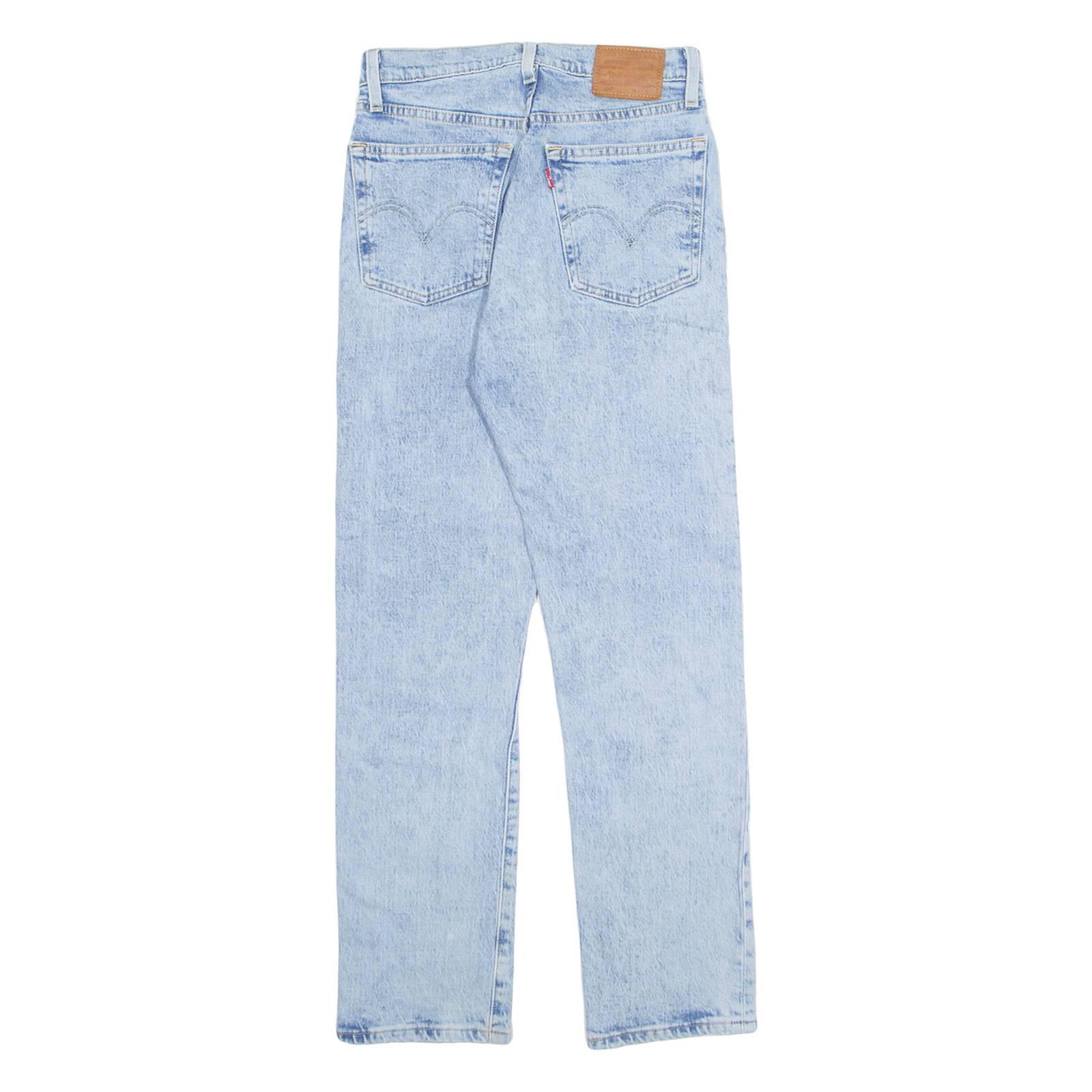 LEVI'S 501 BIG E Jeans Womens Blue Regular Straight Acid Wash W24 L28