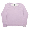 REEBOK Womens Purple Sweatshirt Crew Neck M Lightweight Cotton Blend Pullover