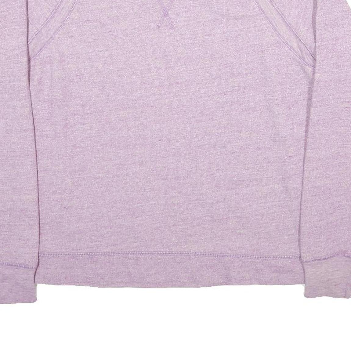 REEBOK Womens Purple Sweatshirt Crew Neck M Lightweight Cotton Blend Pullover