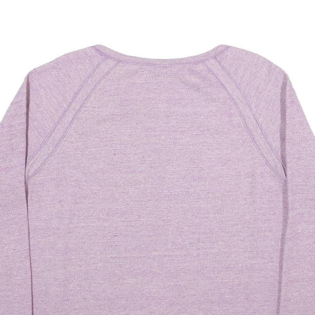 REEBOK Womens Purple Sweatshirt Crew Neck M Lightweight Cotton Blend Pullover
