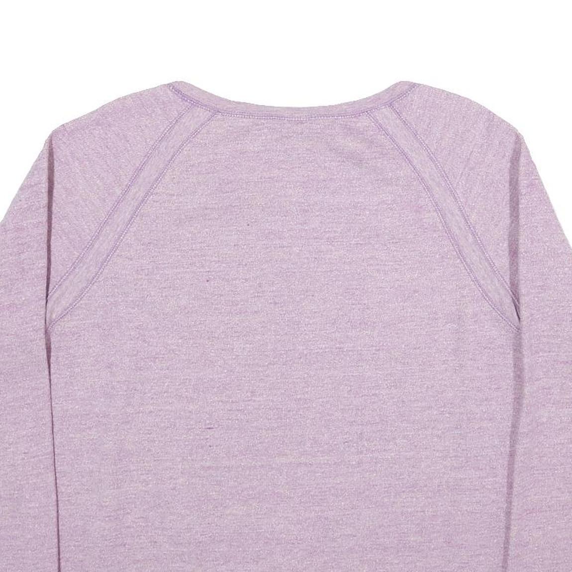 REEBOK Womens Purple Sweatshirt Crew Neck M Lightweight Cotton Blend Pullover