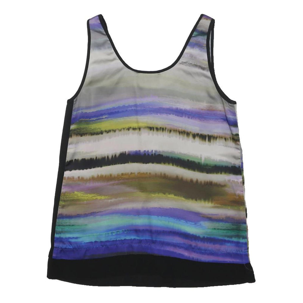 DKNY Womens Multicolour T-Shirt XS Sleeveless Scoop Neck Polyester Relaxed Fit