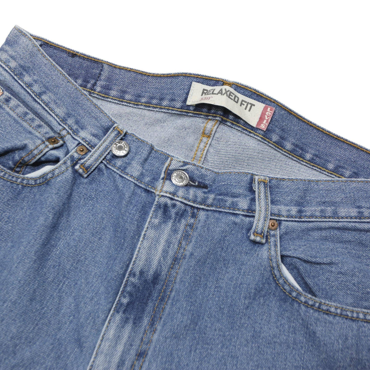LEVI'S 550 Straight Womens Jeans Blue Relaxed Straight Denim Medium W36 L28