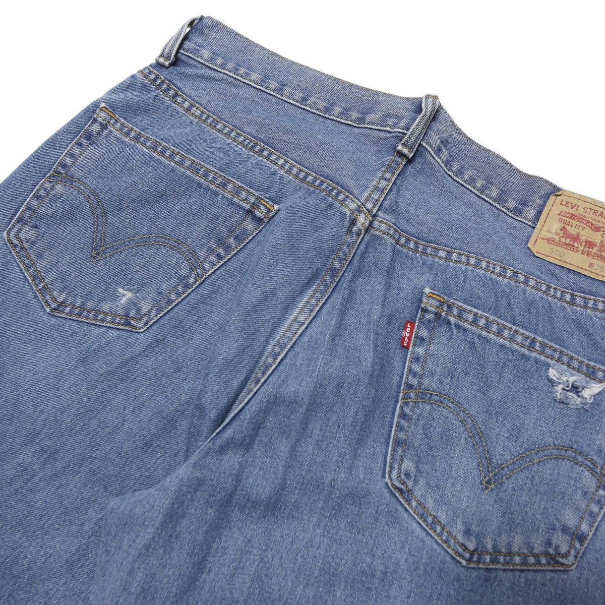 LEVI'S 550 Straight Womens Jeans Blue Relaxed Straight Denim Medium W36 L28