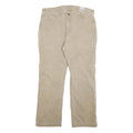 CARHARTT Mens Relaxed Beige Cotton Blend Zip Trousers W34 L27 Workwear Utility