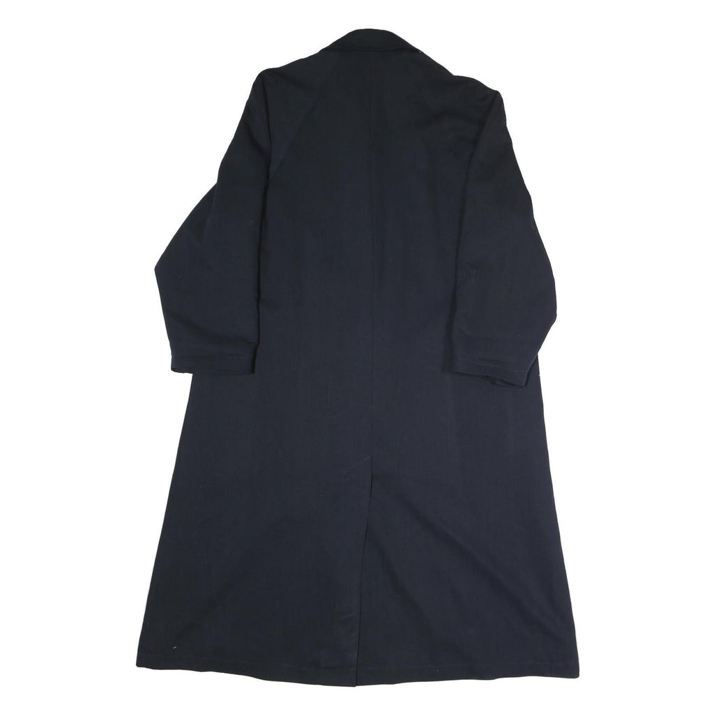 H&M Womens Navy Blue Jacket M Polyester Blend Classic Button Closure Outerwear