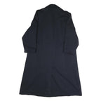 H&M Womens Navy Blue Jacket M Polyester Blend Classic Button Closure Outerwear