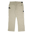 DICKIES Mens Cotton Blend Beige Regular Straight Trousers W36 L30 Workwear Zip