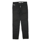 SAKUN CREW Womens Jeans Black Regular Straight Denim W32 L31 Stylish Logo