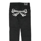 SAKUN CREW Womens Jeans Black Regular Straight Denim W32 L31 Stylish Logo