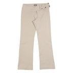 YES OR NO Womens Beige Slim Trousers W28 L28 Zip Closure Stylish Waist Detail