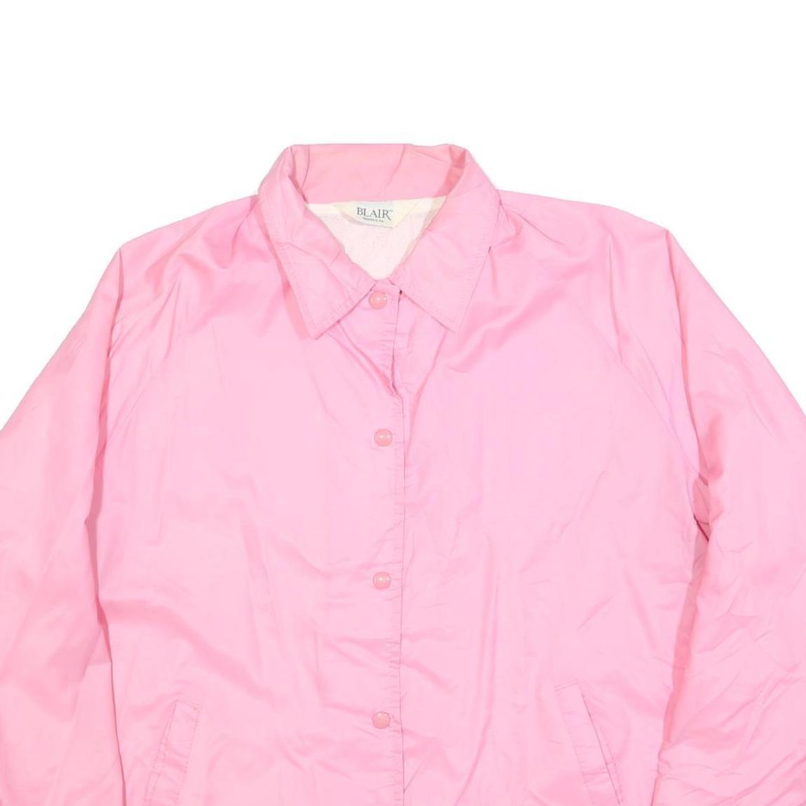 BLAIR Womens Pink Jacket XL Polyester Button Closure Plain Lightweight
