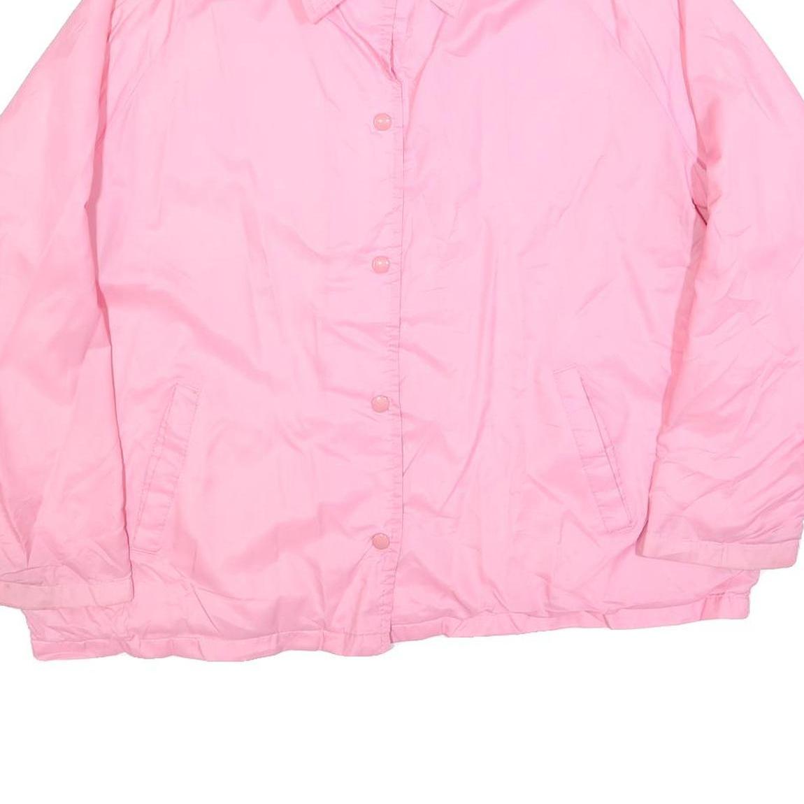 BLAIR Womens Pink Jacket XL Polyester Button Closure Plain Lightweight