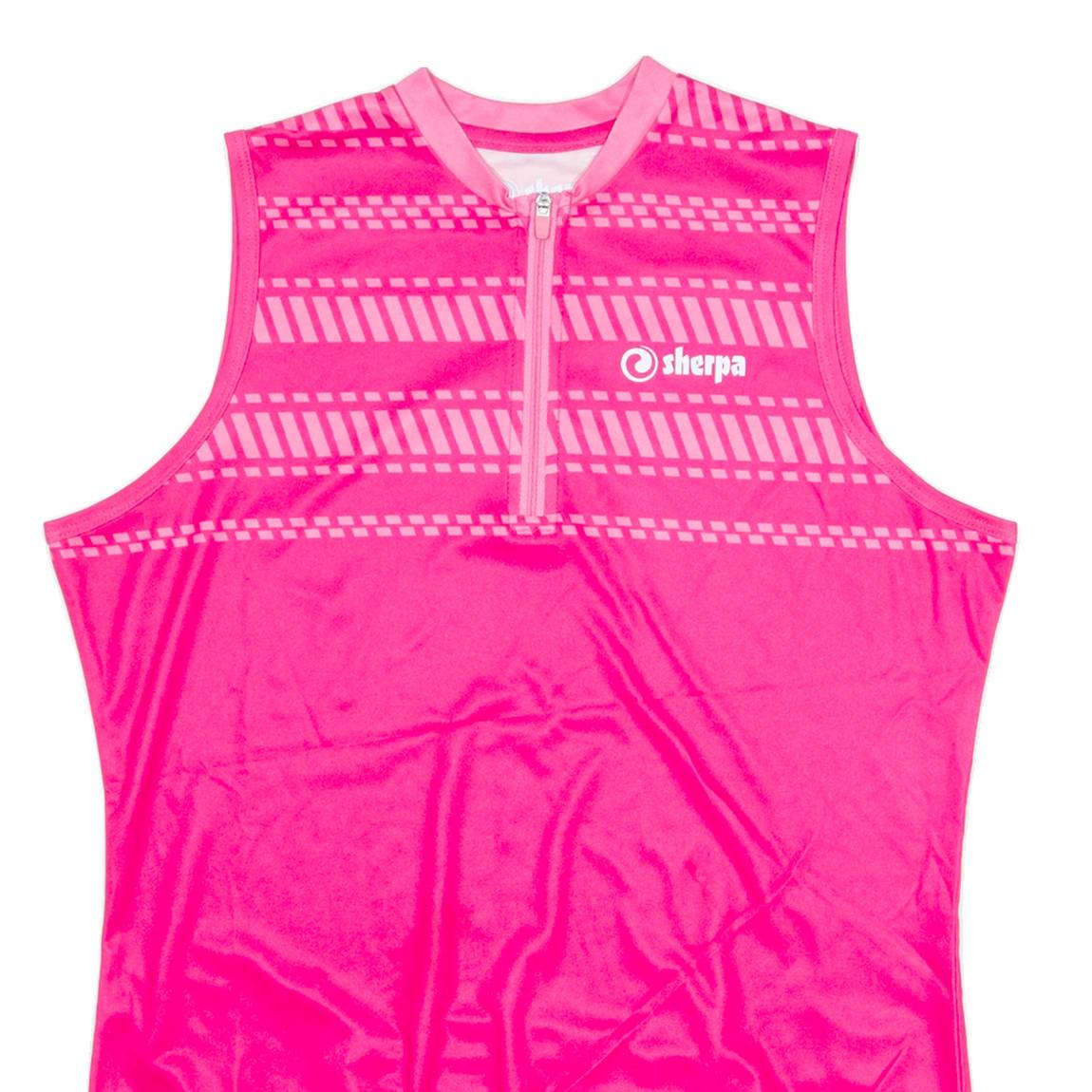 SHERPA Cycling Womens Jersey Pink 1/4 Zip M