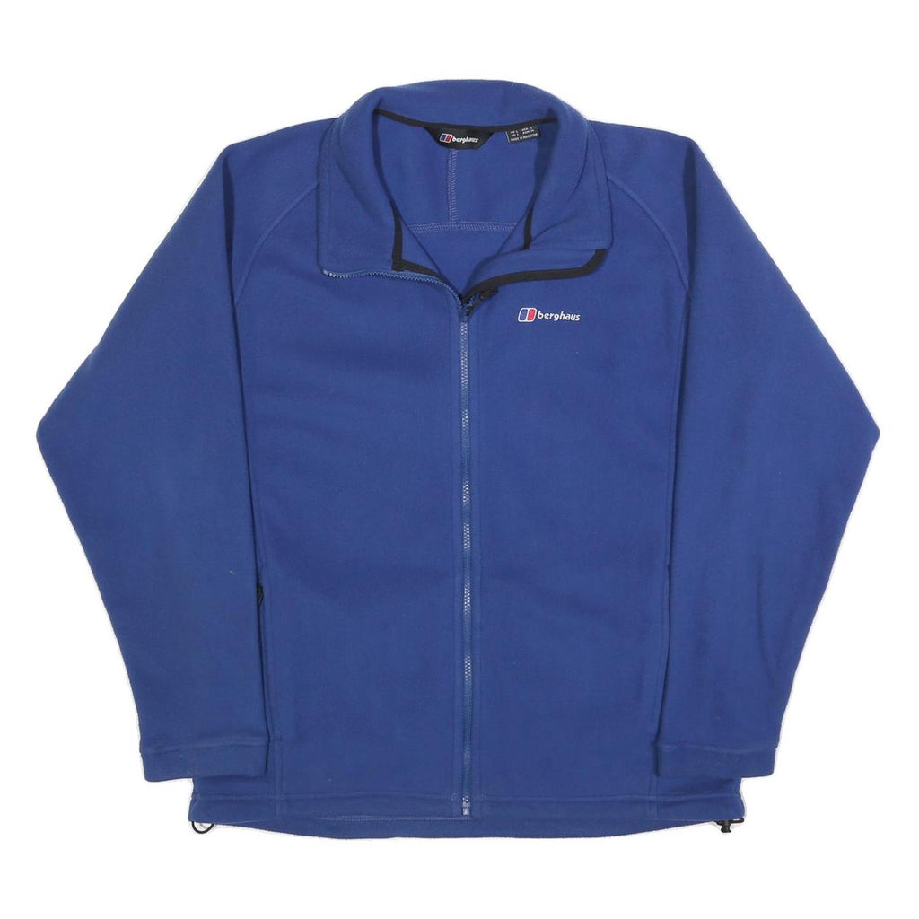 BERGHAUS Mens Blue Jacket L Polyester Fleece Outdoor Zip Up Lightweight