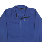 BERGHAUS Mens Blue Jacket L Polyester Fleece Outdoor Zip Up Lightweight
