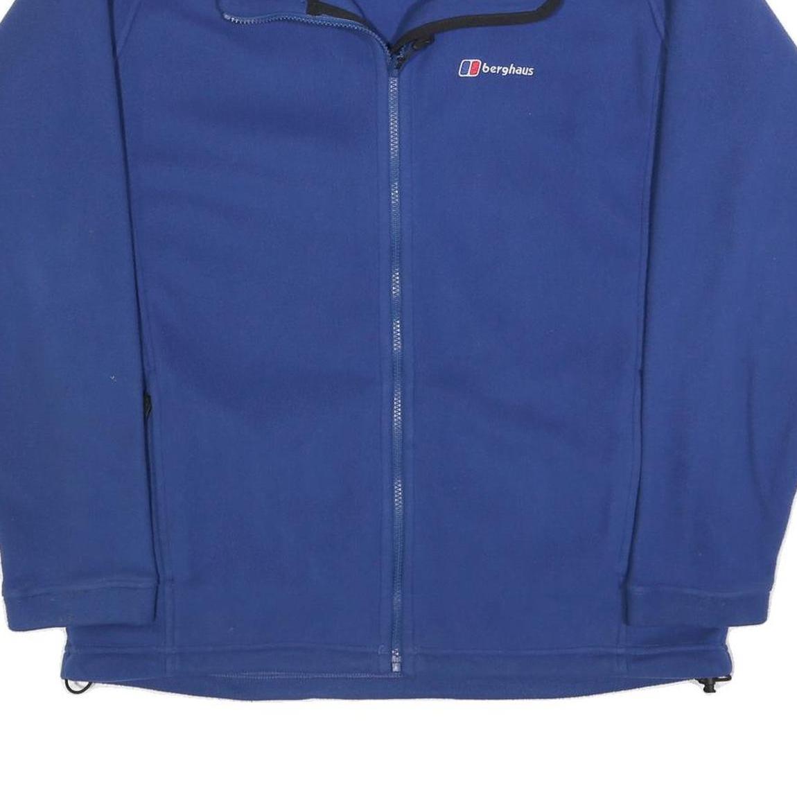 BERGHAUS Mens Blue Jacket L Polyester Fleece Outdoor Zip Up Lightweight