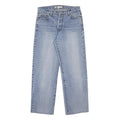 YES OR NO Womens Blue Relaxed Straight Denim Light Cotton Blend W30 L28 Button
