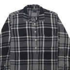 GAP Womens Black & Grey Check Shirt M Casual Button-Up Cotton Top
