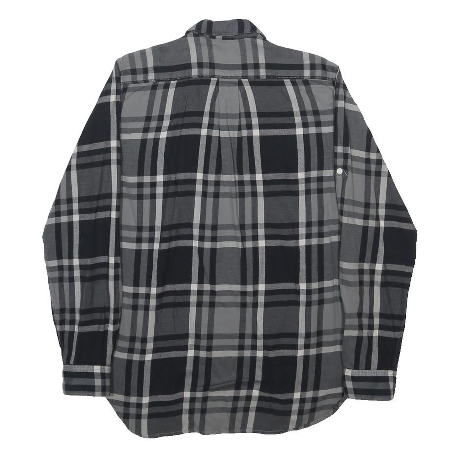 GAP Womens Black & Grey Check Shirt M Casual Button-Up Cotton Top