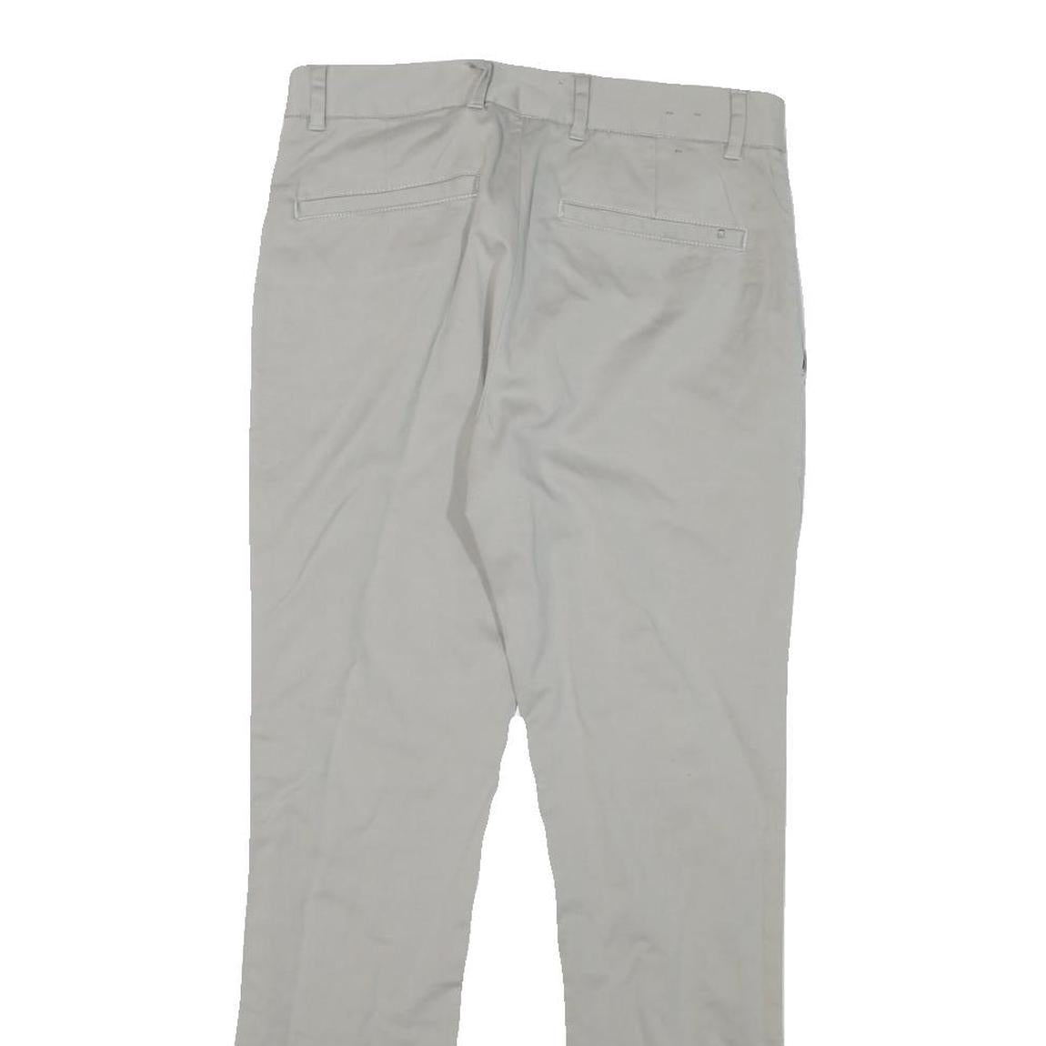 ALL SAINTS Womens Cotton Blend Slim Beige Trousers W28 L28 Zip Casual