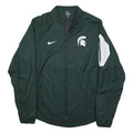 NIKE Mens Green White Spartan Logo Track Jacket M Polyester Zip Sportswear
