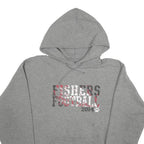 CHAMPION Mens Grey Fishers Football Hoodie S Cotton Blend