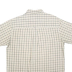 CHAPS RALPH LAUREN Mens Beige & Blue Check Shirt L Cotton Blend Casual