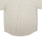CHAPS RALPH LAUREN Mens Beige & Blue Check Shirt L Cotton Blend Casual