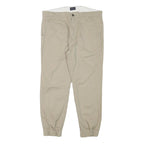 LEVI'S Mens Cotton Blend Beige Relaxed Tapered Trousers W36 L26 Casual Zip