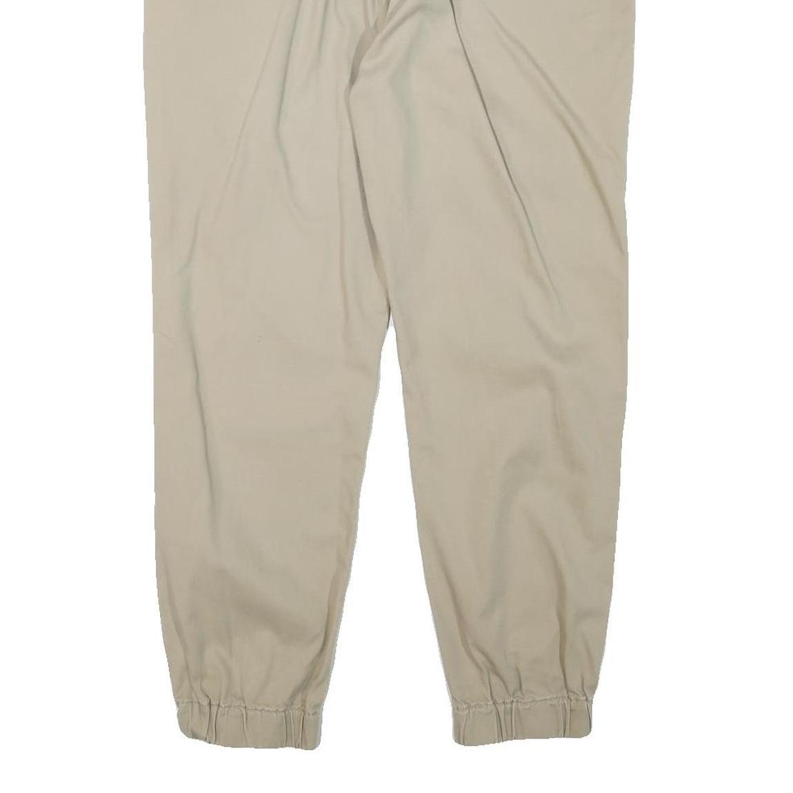 LEVI'S Mens Cotton Blend Beige Relaxed Tapered Trousers W36 L26 Casual Zip