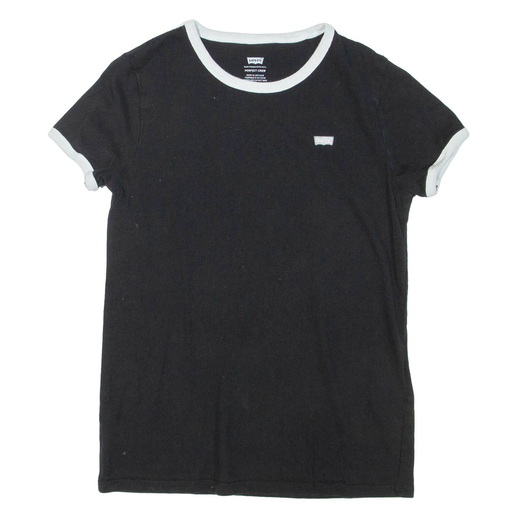 LEVI'S Womens T-Shirt Black XS