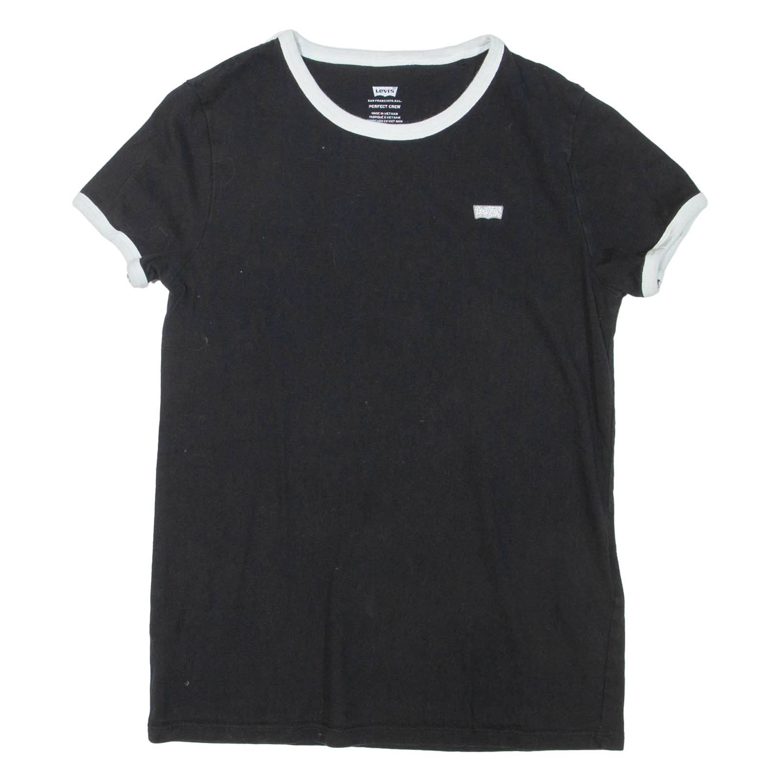 LEVI'S Womens T-Shirt Black XS