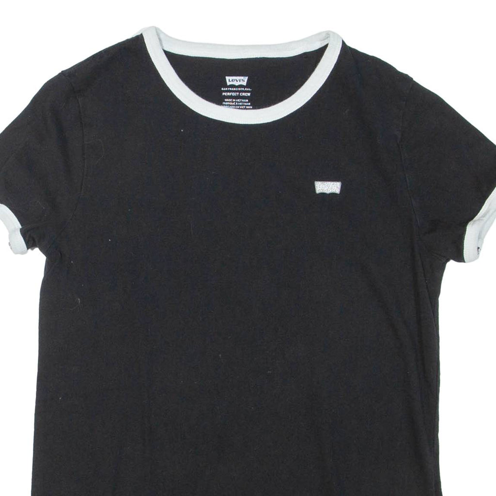 LEVI'S Womens T-Shirt Black XS