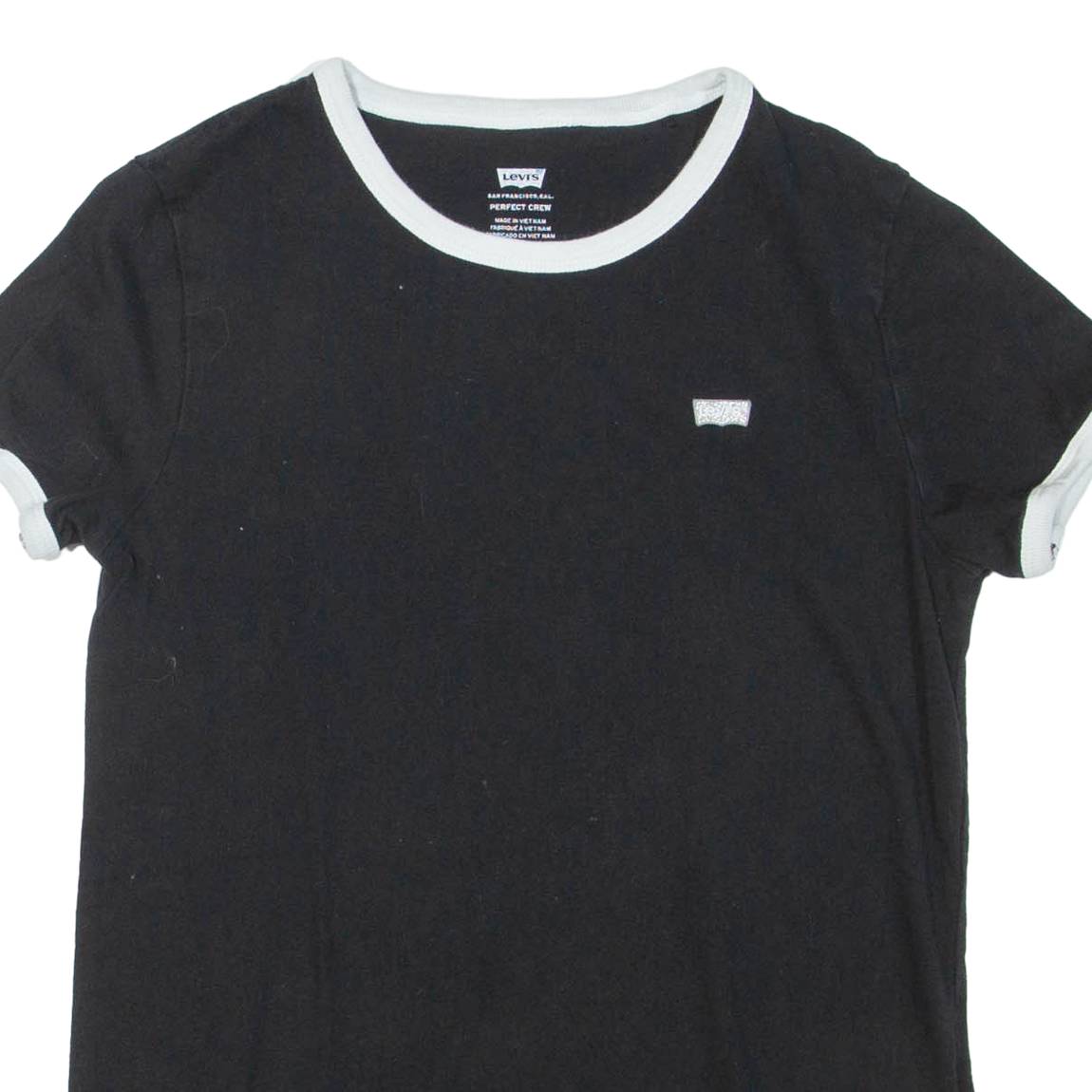 LEVI'S Womens T-Shirt Black XS
