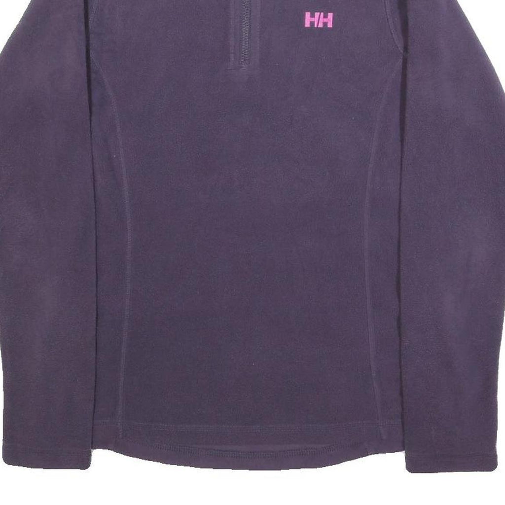 HELLY HANSEN Womens Purple Plain Pullover Jumper Crew Neck M Fleece