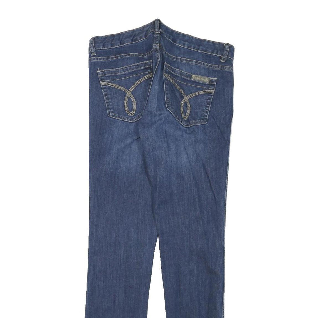 CALVIN KLEIN JEANS Womens Blue Slim Skinny Denim Medium W30 L32 Cotton Blend Zip
