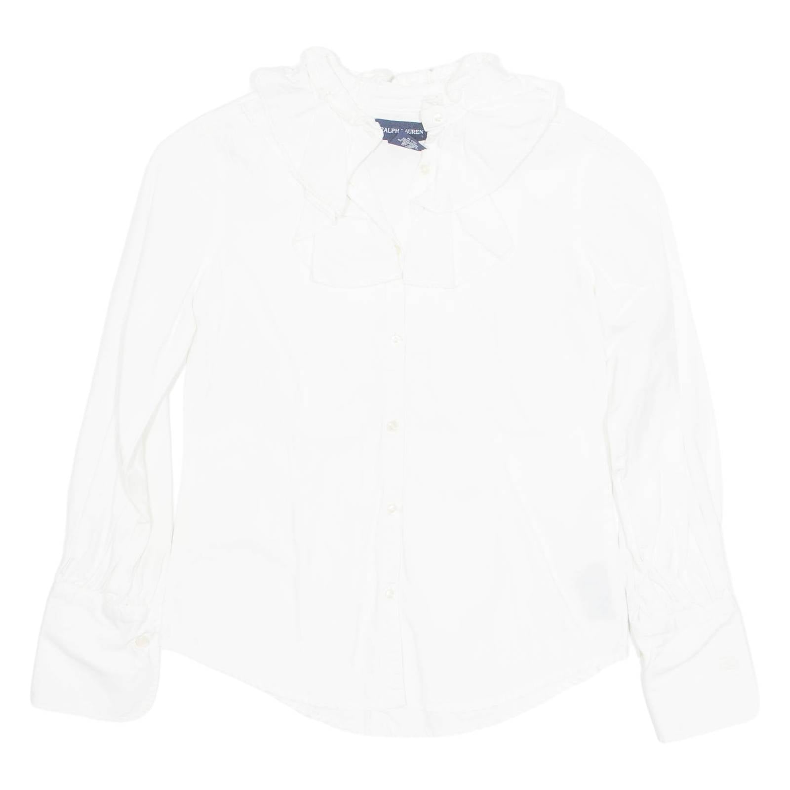 RALPH LAUREN Womens Shirt White Long Sleeve UK 8