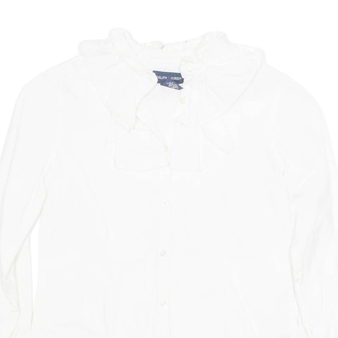 RALPH LAUREN Womens Shirt White Long Sleeve UK 8