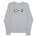 NIKE JUST DO IT Mens T-Shirt Grey Long Sleeve M