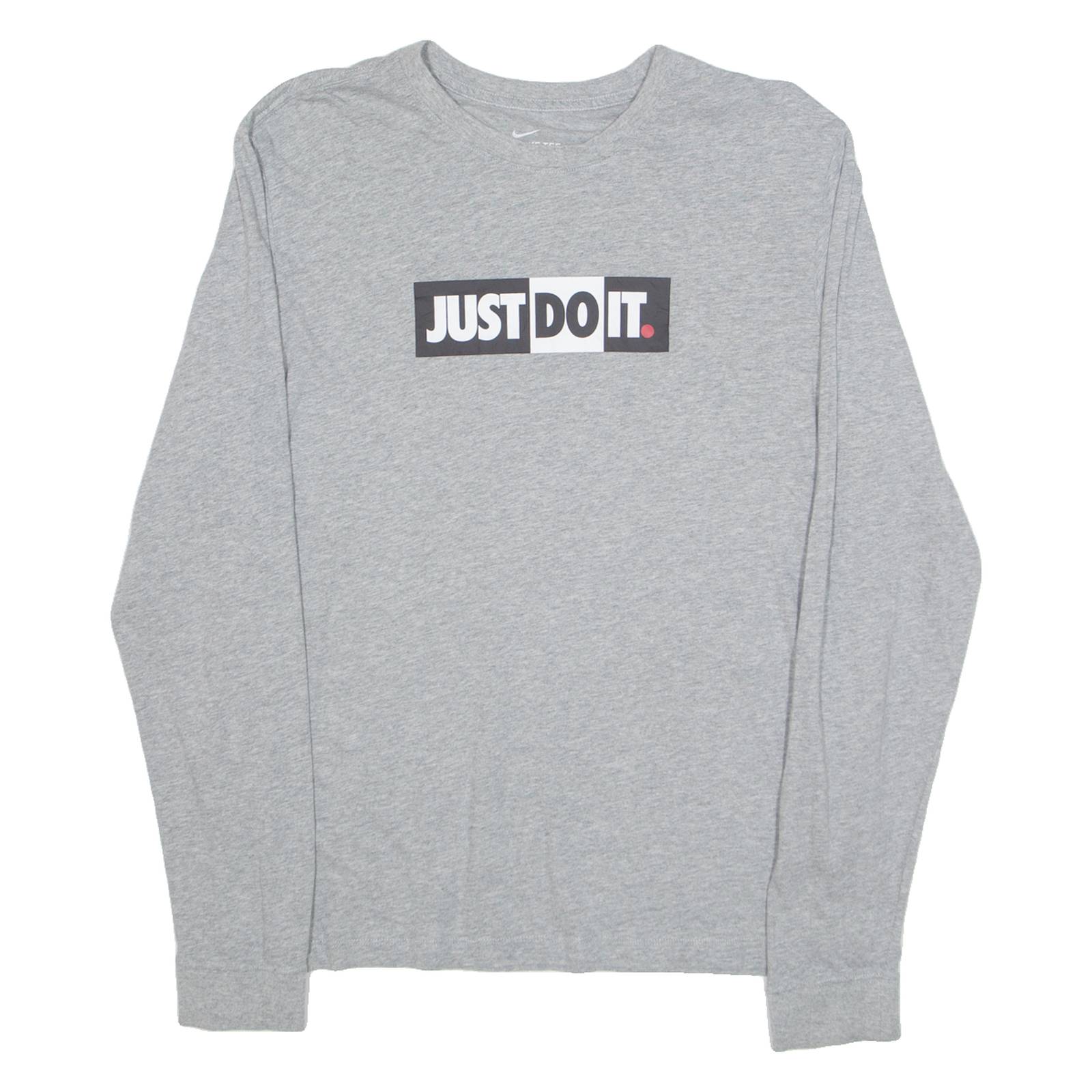 NIKE JUST DO IT Mens T-Shirt Grey Long Sleeve M